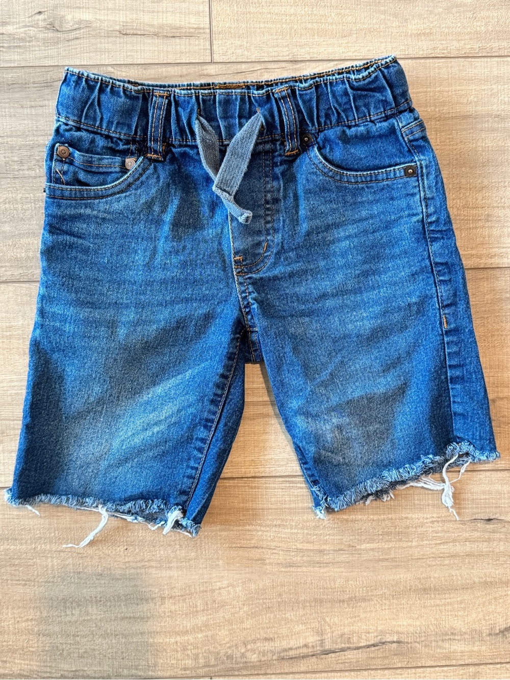 Boys Blue Denim Pull-On Shorts